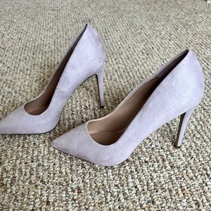 Lavender suede heels